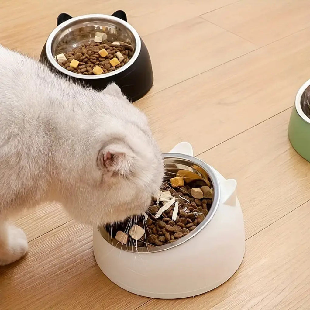 Raised Ergonomic Cat Food Bowl - Opulenza
