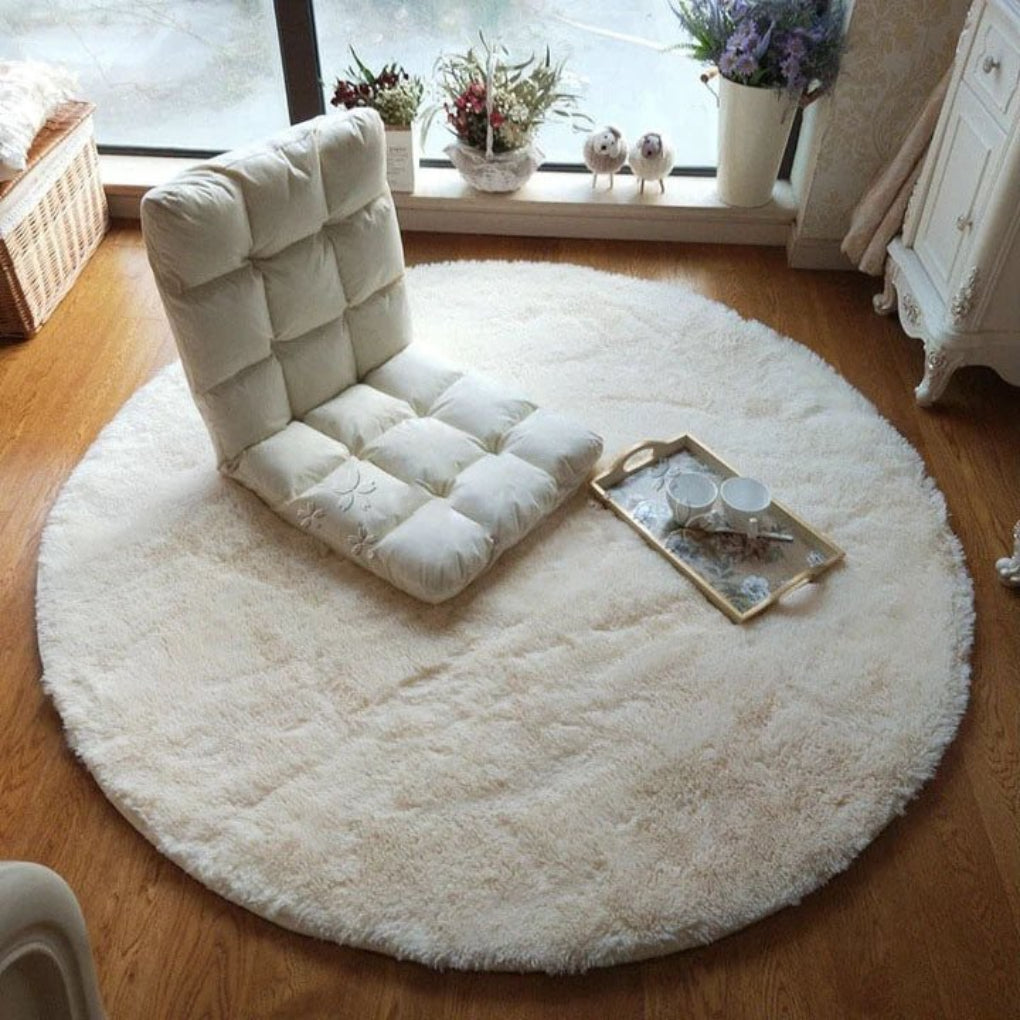 Round Fluffy Soft Area Rug - Opulenza
