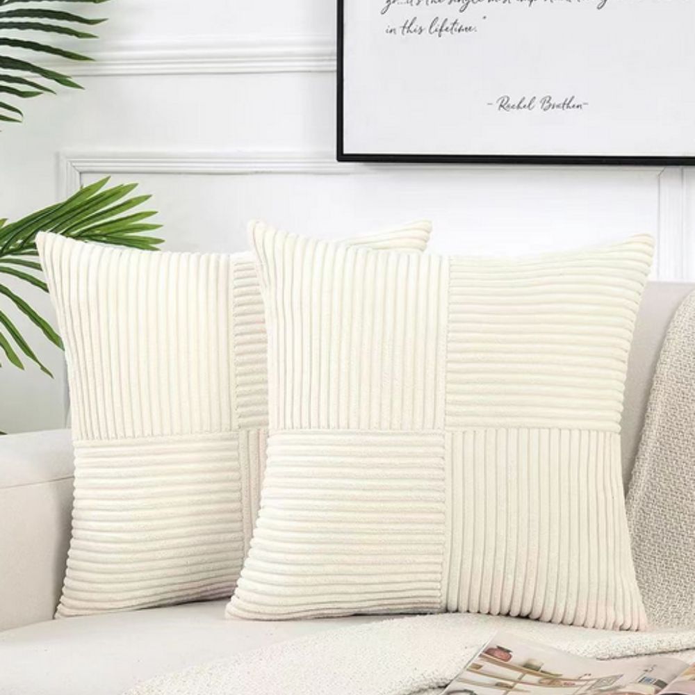 Rustic Corduroy Cushion Cover - Opulenza