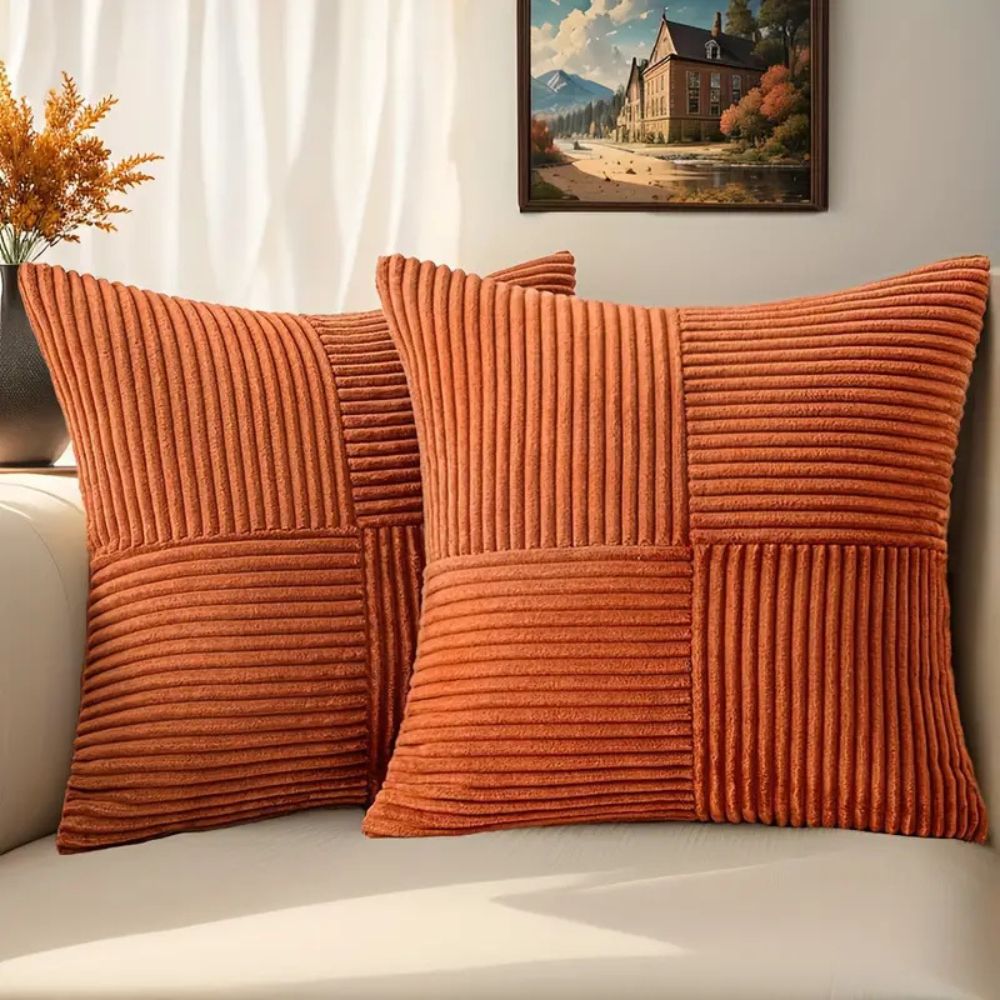 Rustic Corduroy Cushion Cover - Opulenza