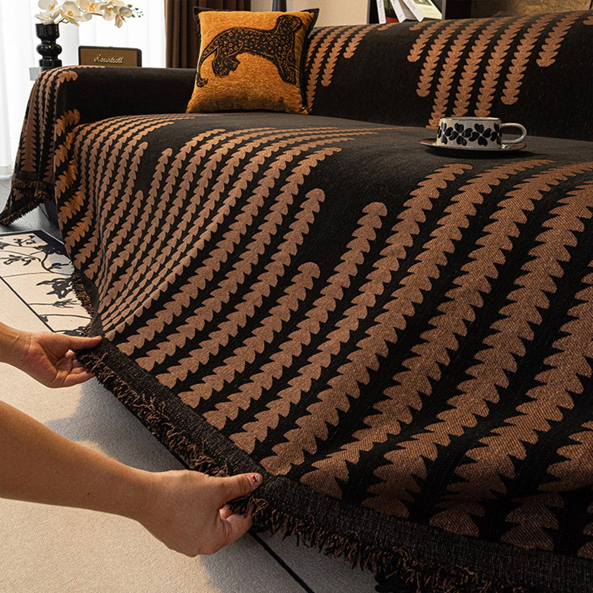 Scratch-Resistant Anti-Pilling Elegant Sofa Couch Cover - Opulenza