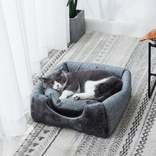 SnuggleHide 2-in-1 Cat Cave – Warmth & Versatility in One Cozy Bed - Opulenza