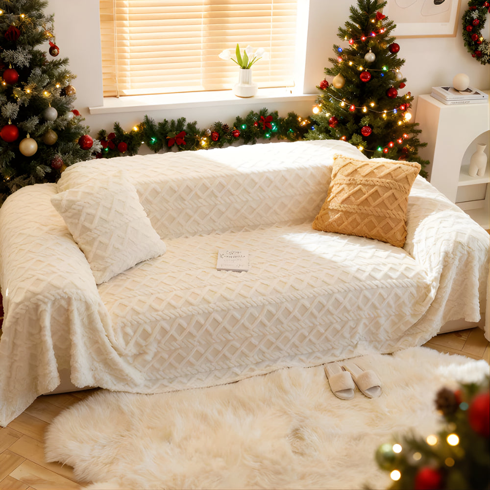 Soft Shaggy Sofa Cover - Opulenza