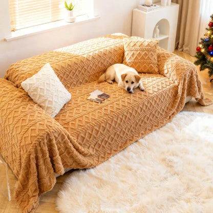 Soft Shaggy Sofa Cover - Opulenza
