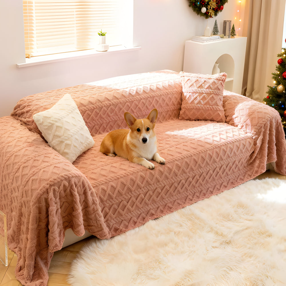 Soft Shaggy Sofa Cover - Opulenza