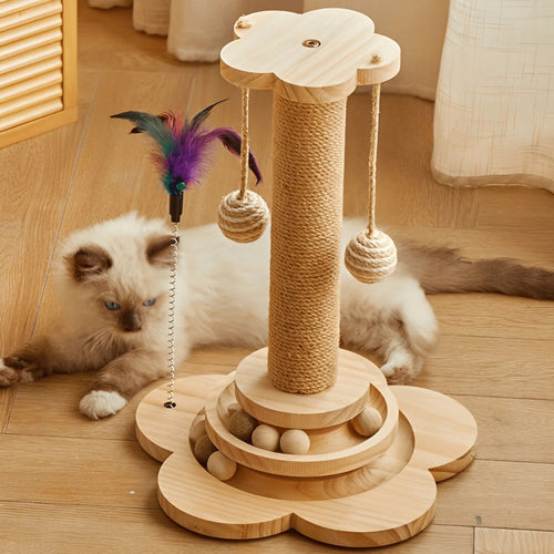 Solid Sisal Cat Scratching Post - Opulenza