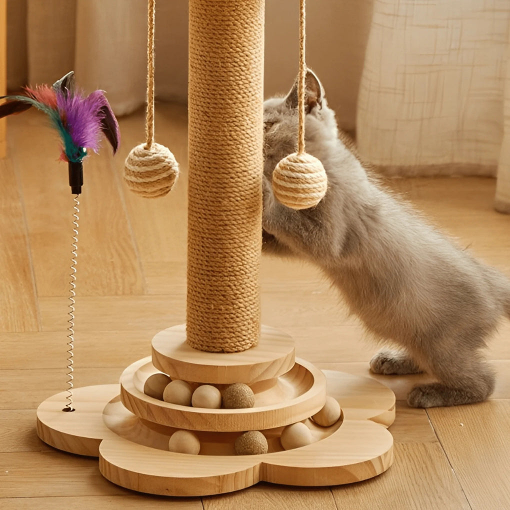 Solid Sisal Cat Scratching Post - Opulenza