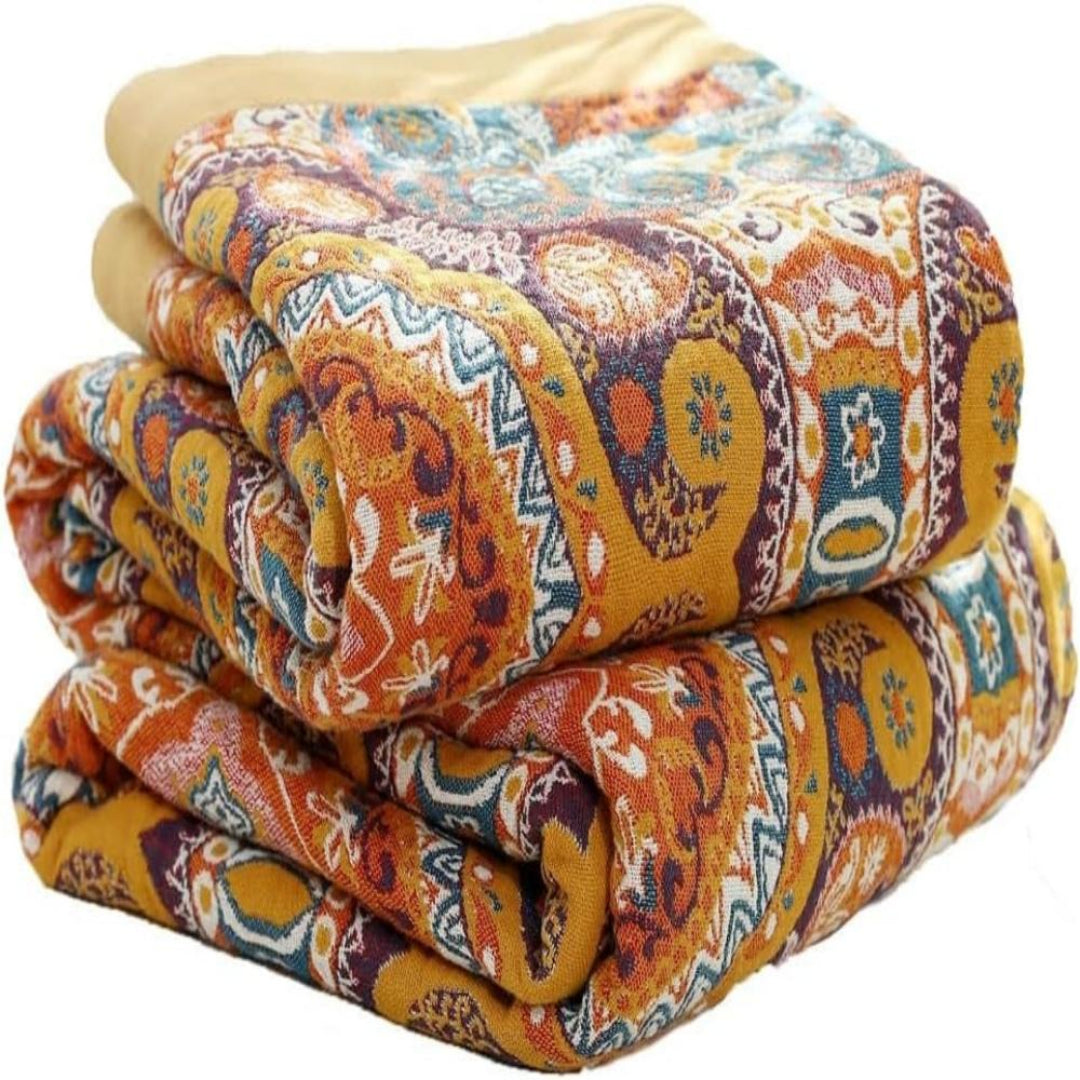 Sunrise Boho Reversible Quilt - Opulenza