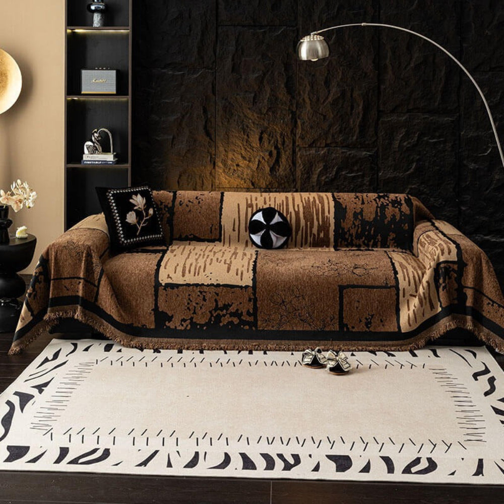 Vintage Chenille Anti-Scratch Sofa Protector Throw - Opulenza