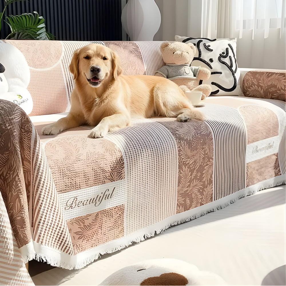Waffle Texture Sofa Cover - Opulenza