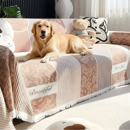 Waffle Texture Sofa Cover - Opulenza