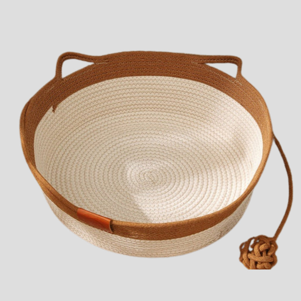 Woven Cotton Rope Cat Bed - Opulenza