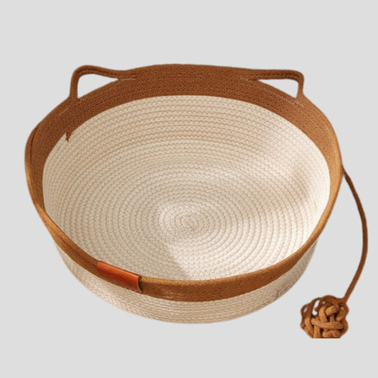 Woven Cotton Rope Cat Bed - Opulenza