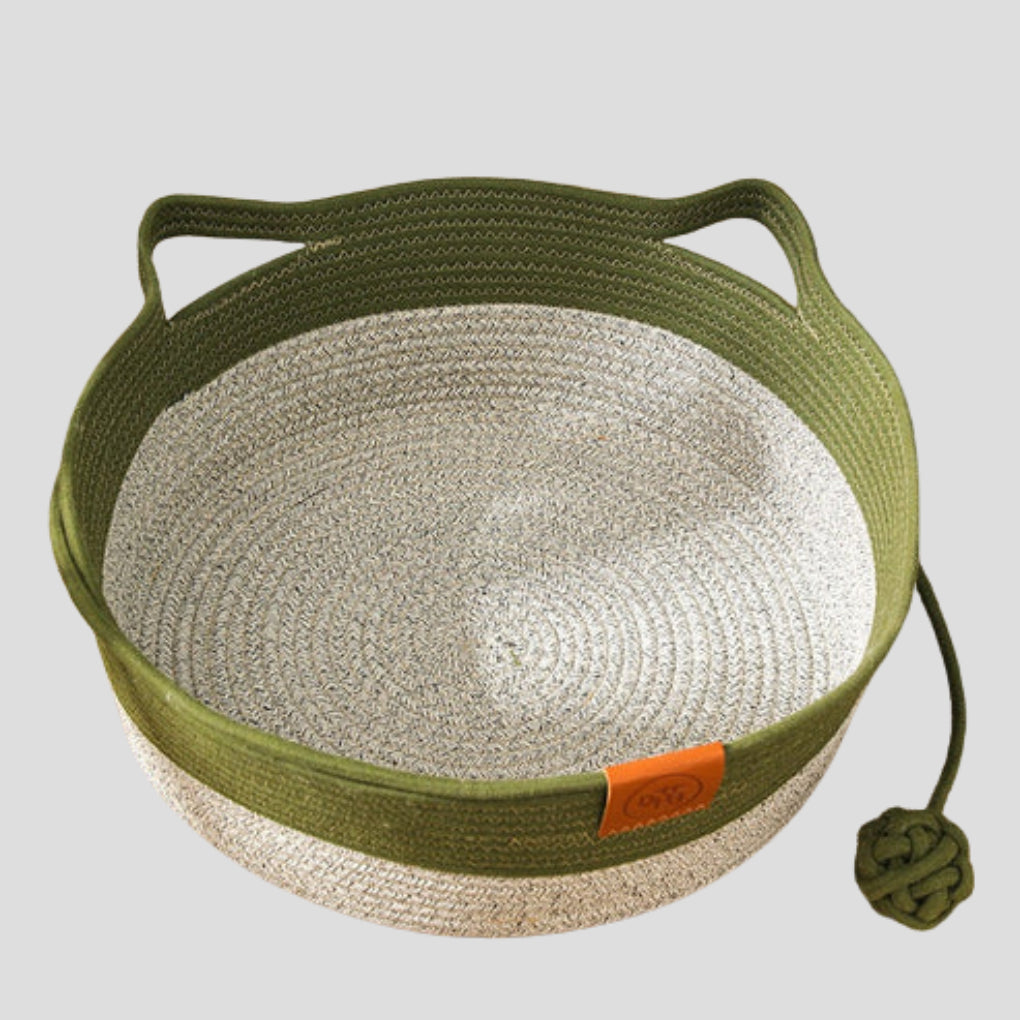Woven Cotton Rope Cat Bed - Opulenza
