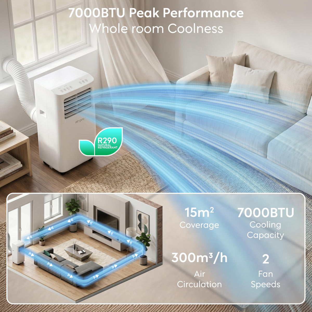 Smart Portable 3-in-1 Air Conditioner with WiFi - image 4 of 9