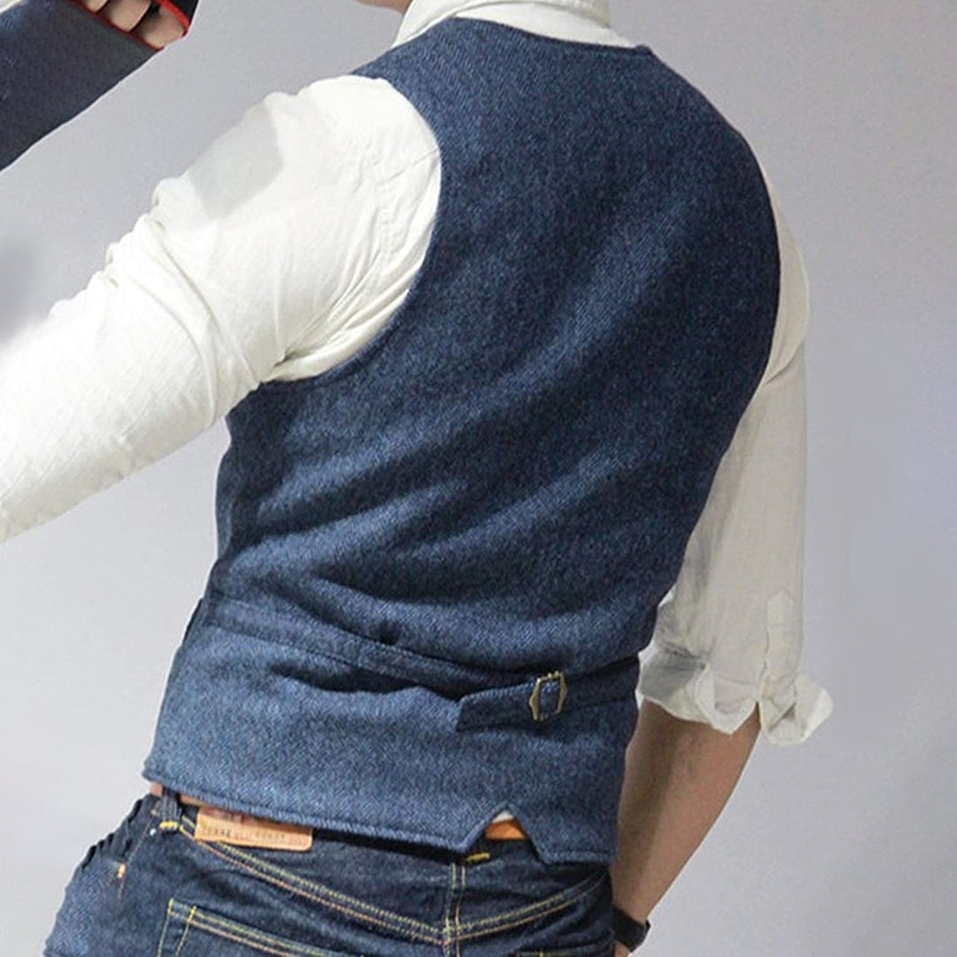 Stylish Men's Denim Waistcoat - image 2 of 8