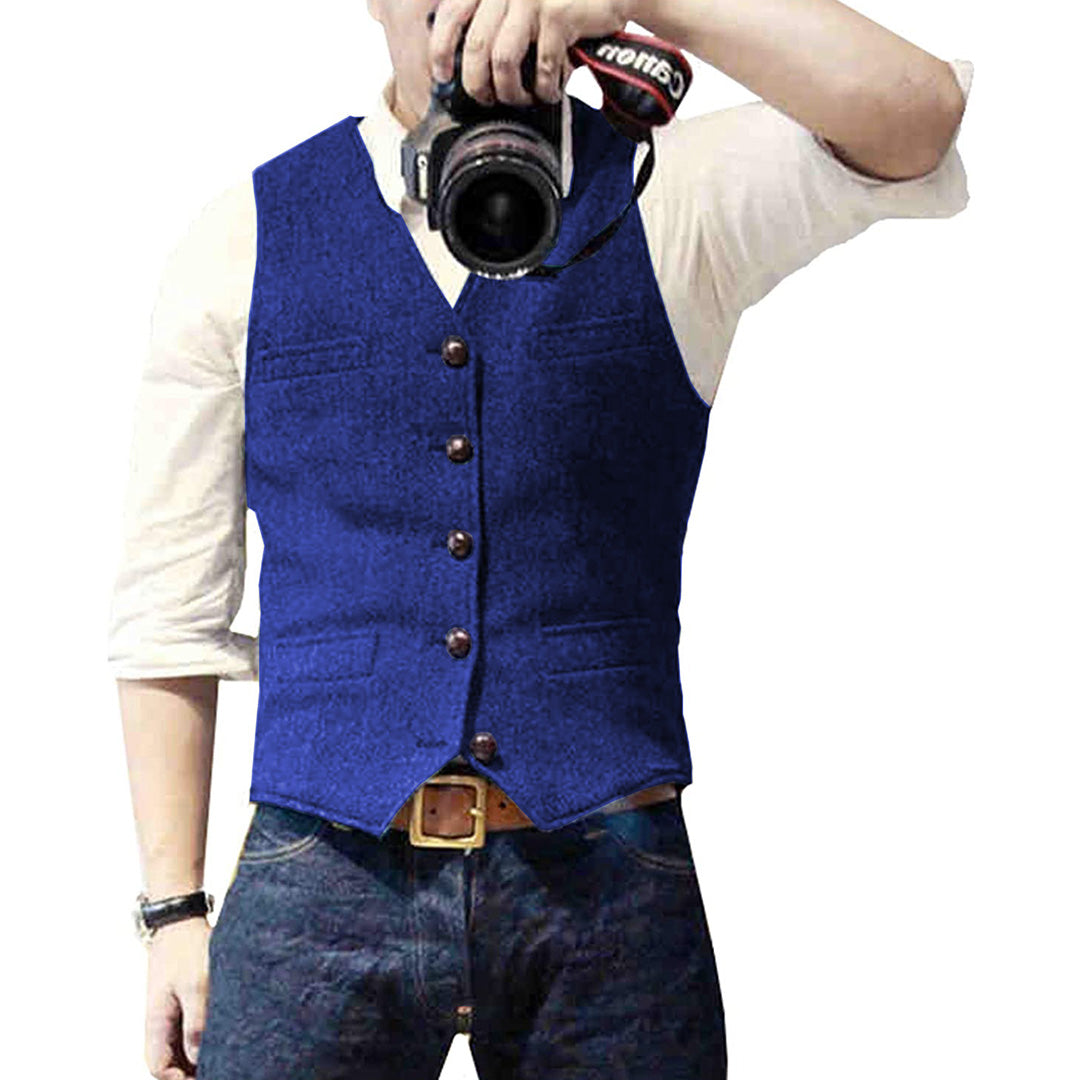 Stylish Men's Denim Waistcoat - image 4 of 8