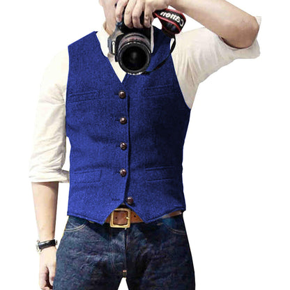 Stylish Men's Denim Waistcoat - image 4 of 8