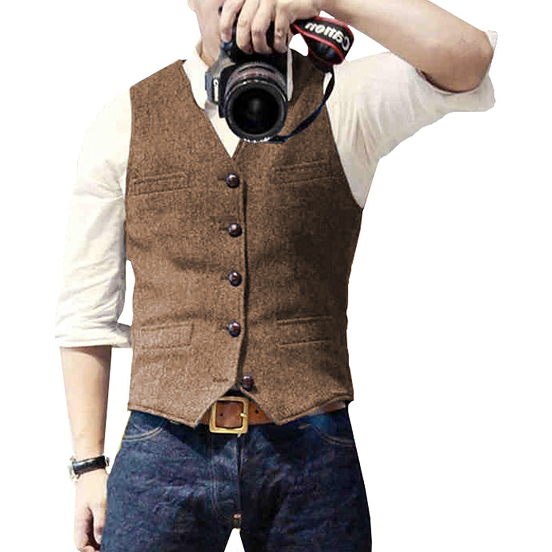 Stylish Men's Denim Waistcoat - image 5 of 8
