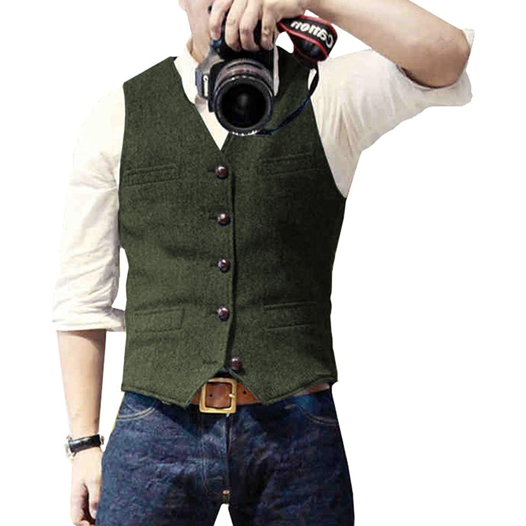 Stylish Men's Denim Waistcoat - image 7 of 8