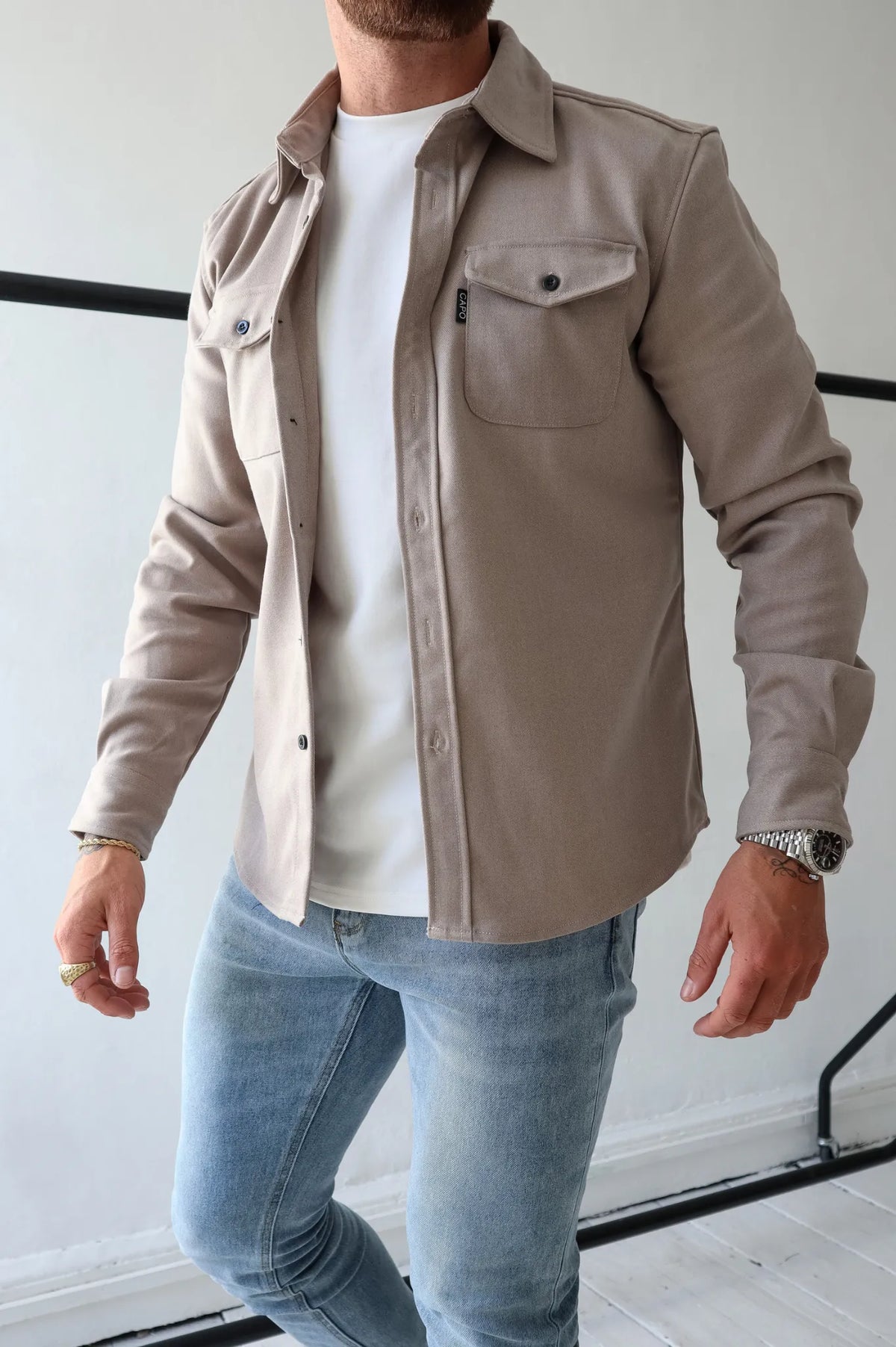 MAGNUS Shirt Jacket - Buttons & Front Pockets for Men - Men’s Vests & Blazers