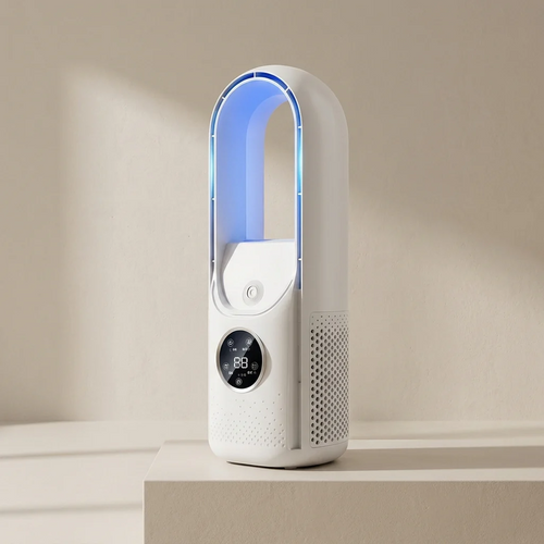 Quiet Bladeless Air Cooler with 6 Speeds & Humidifier - Verkoeling voor Thuis