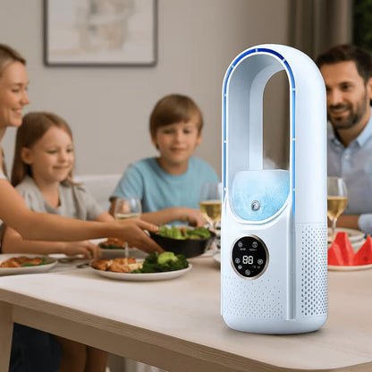 Quiet Bladeless Air Cooler with 6 Speeds & Humidifier - image 2 of 7