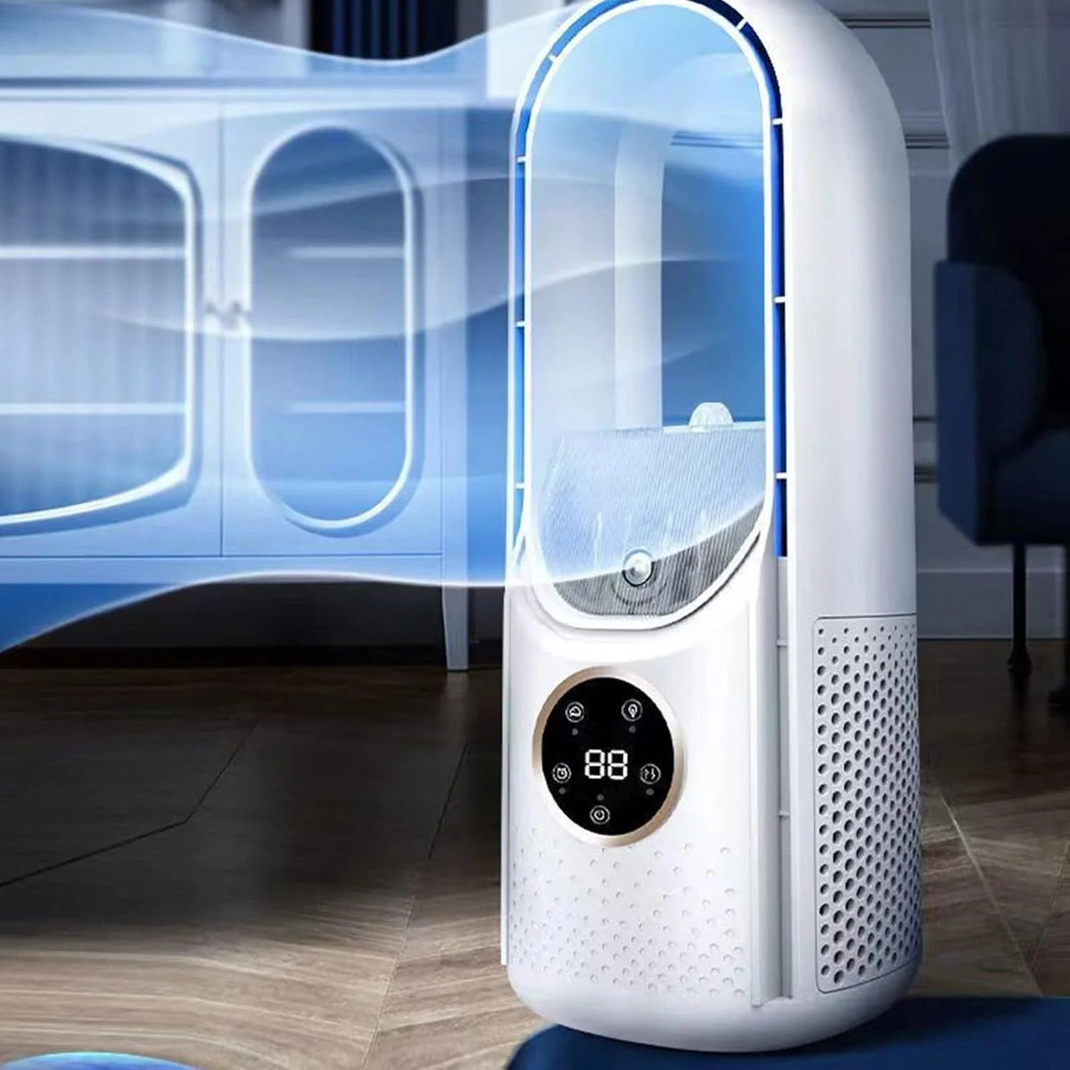 Quiet Bladeless Air Cooler with 6 Speeds & Humidifier - image 4 of 7
