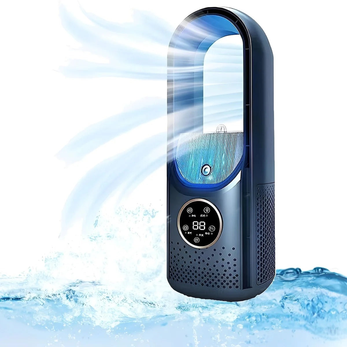 Quiet Bladeless Air Cooler with 6 Speeds & Humidifier - image 6 of 7