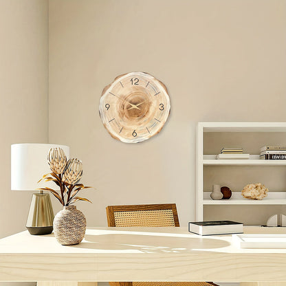 Silent Wooden Wall Clock Dandy - Realistic Texture - Home products