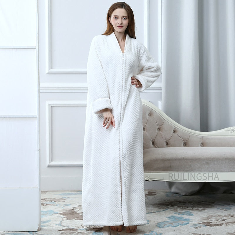 Thermal Bathrobe With Zip - image 4 of 20
