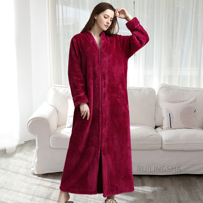 Thermal Bathrobe With Zip - image 7 of 20
