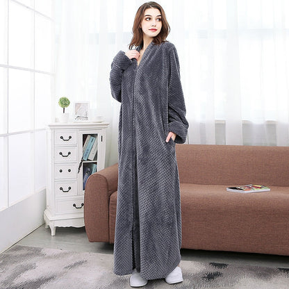 Thermal Bathrobe With Zip - image 9 of 20