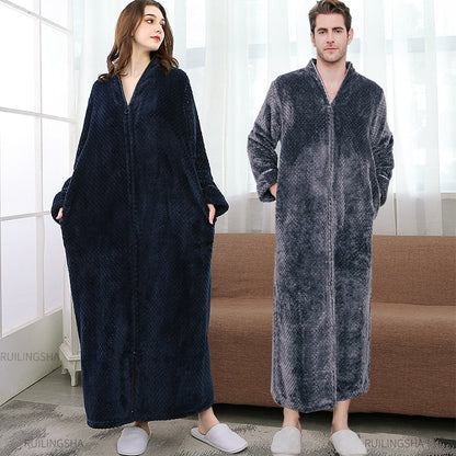 Thermal Bathrobe With Zip - image 10 of 20
