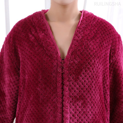 Thermal Bathrobe With Zip - image 12 of 20