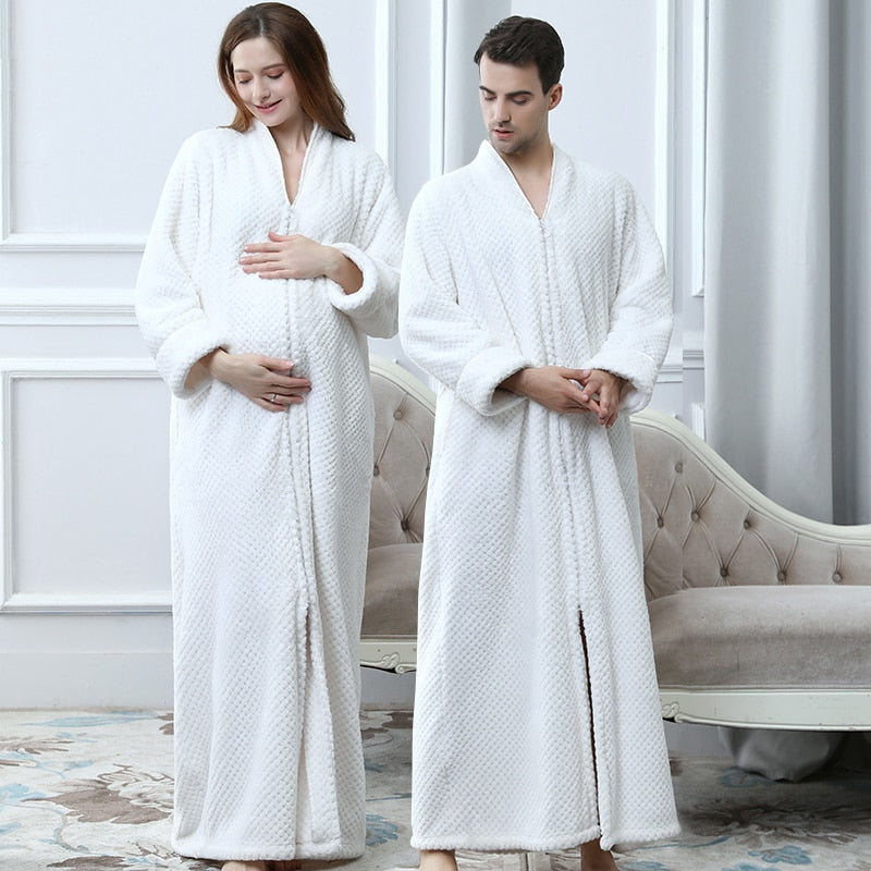 Thermal Bathrobe With Zip - image 13 of 20
