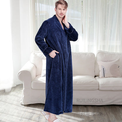 Thermal Bathrobe With Zip - image 14 of 20