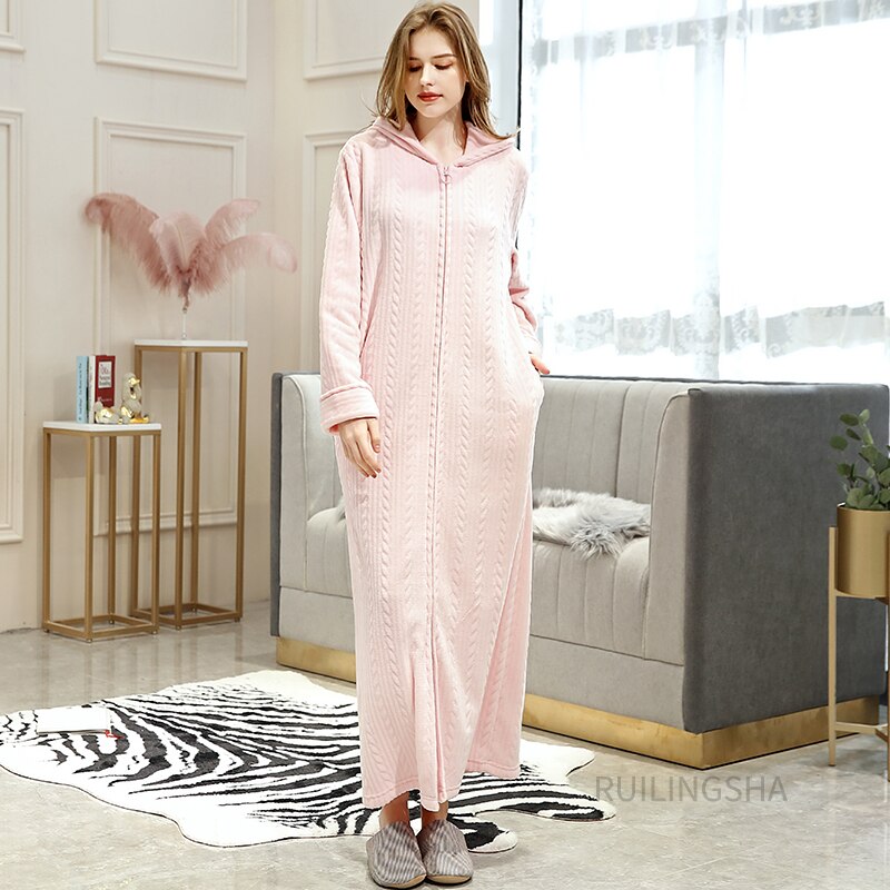 Thermal Bathrobe With Zip - image 16 of 20