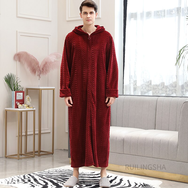 Thermal Bathrobe With Zip - image 17 of 20