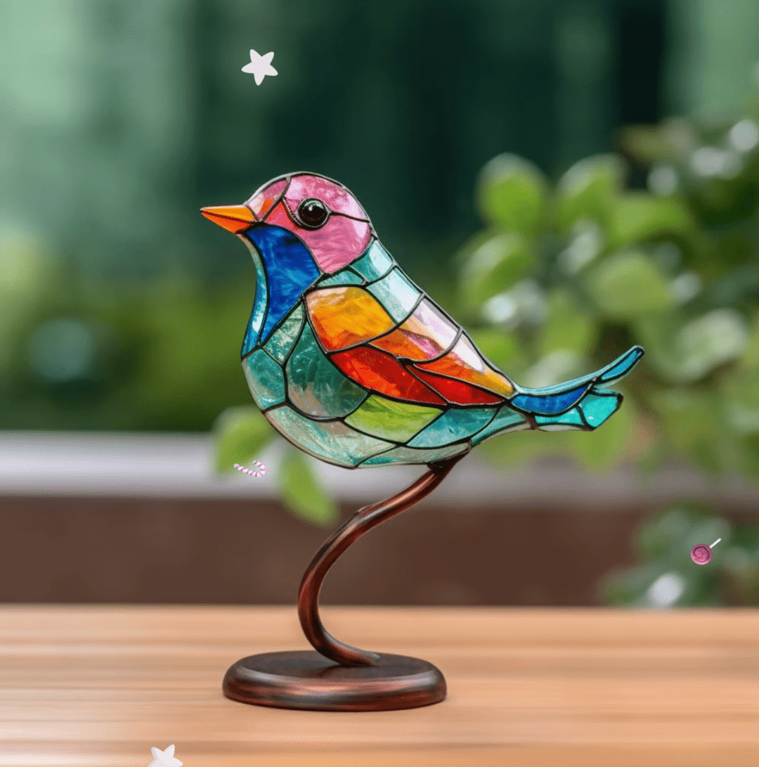 Stained Glass VivaBirds Decoration - Colourful Birds For Your Interior - Home products