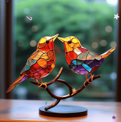 Stained Glass VivaBirds Decoration - image 2 of 5