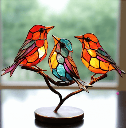 Stained Glass VivaBirds Decoration - image 4 of 5