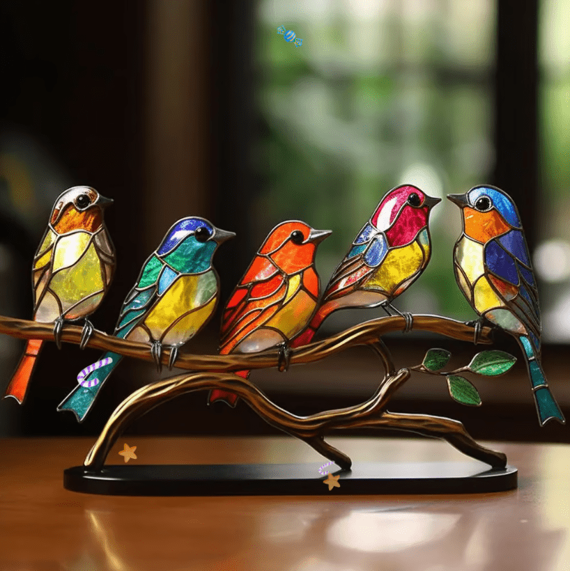 Stained Glass VivaBirds Decoration - image 5 of 5