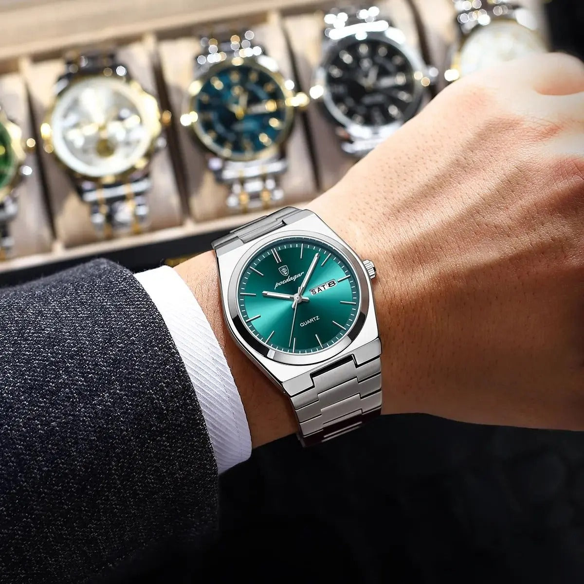 Waterproof Stainless Steel Men's Watch - image 12 of 14
