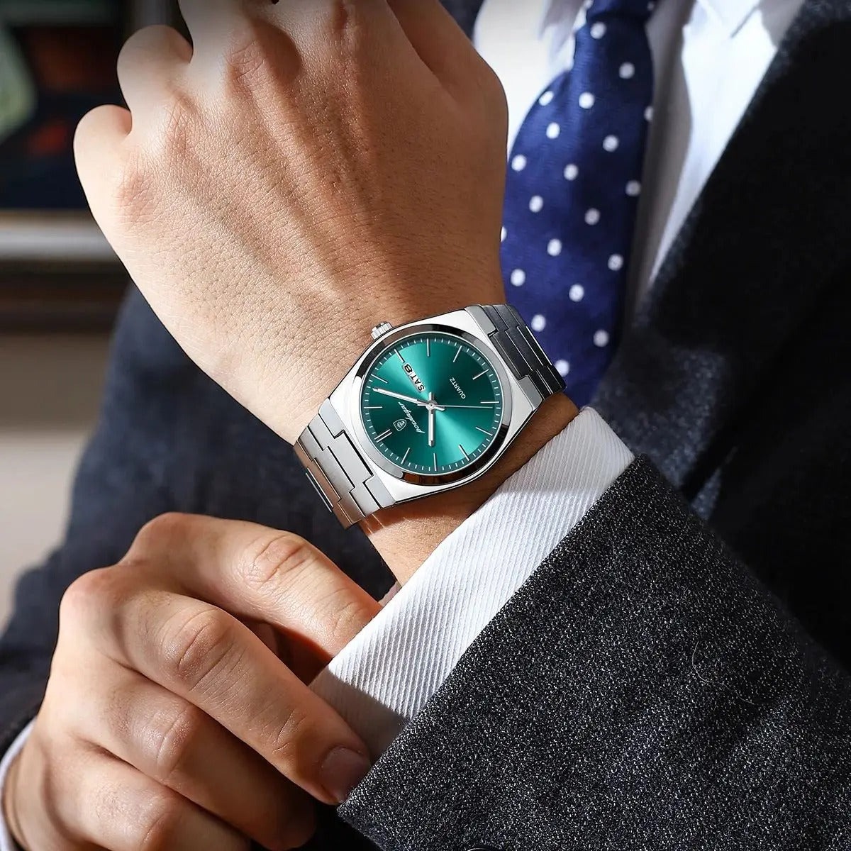 Waterproof Stainless Steel Men's Watch - image 13 of 14