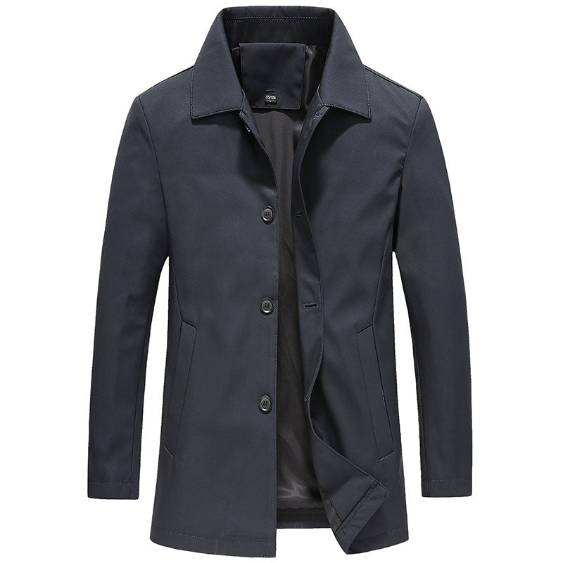 Windproof Long Men's Jacket - image 2 of 3