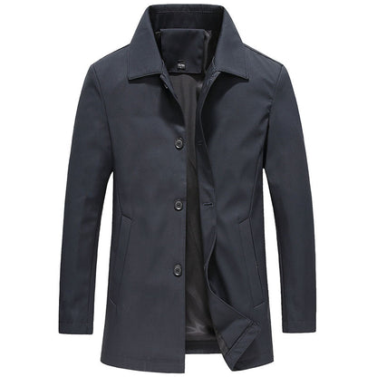 Windproof Long Men's Jacket - image 2 of 3