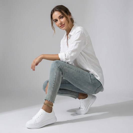 Women's Orthopaedic Sneakers White - Light & Comfortable - Women's shoes