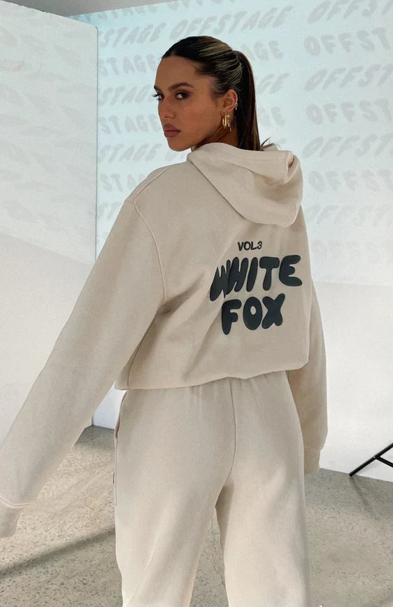 Stylish White Tracksuit - Comfort & Luxury - Sets ladies