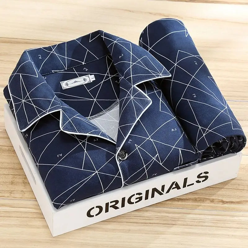 Pyjama Set for Men with Shirt and Button Closure - image 9 of 12